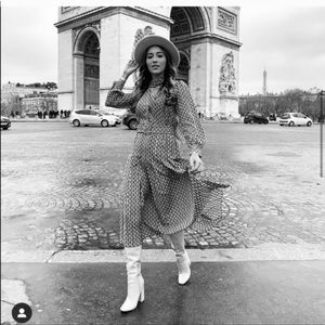 Blogger favorite belted neck tie dress